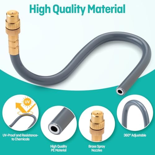 64FT 1/4" Drip Irrigation System with Stakes, 360° Adjustable Watering Kit - Image 6