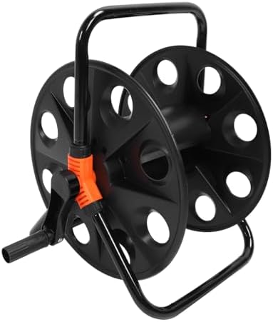 Diyeeni Heavy Duty Garden Hose Reel Freestanding Retractable 164ft Water Hose Holder, Metal Winder for Lawn Yard, Durable Garden Organizer with Hand Crank for 1/2 Inch Pipe - Image 5