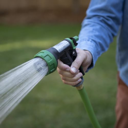 6 Inch 5-Pattern Cast Metal Garden Hose Nozzle, Heavy Duty Adjustable Multi Spray Water Sprayer Nozzle, Leakproof Replacement Sprayer Head for Lawn Watering, Car Washing & Outdoor Cleaning - Image 2