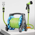 Portable 1/2 Inch Garden Hose Reel Cart With PVC Hose, ABS & Metal Frame, Adjustable Spray Nozzle For Lawn & Car Wash(Green,5m) by Unknown