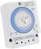 Fabater Mechanical Timer, 24 Hour 100 240V Low Power Consumption Time Switches Mechanical Watering Timer with Removable Battery for Water Heaters Breeding Street Lights Garden Irrigation - Image 7