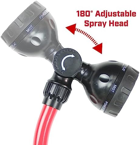 CHAPIN International 4671 30-inch with 7 Pattern Rotatable Nozzle and Adjustable 180-degree Spray Head Watering Wand, Red/Black - Image 2