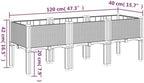 Black Elevated Garden Planter Box with Legs 47.2 x 15.7 x 16.5 - Image 7