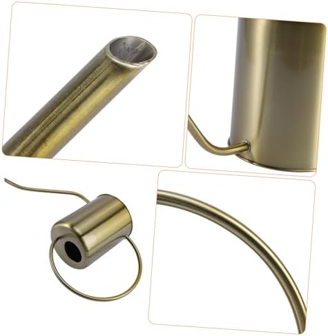 Generic Stainless Steel Long Spout Watering Can Practical Brass Watering Pot for Indoor Outdoor Plants Precise Pouring Leak-Resistant Design Comfortable Grip Gardening Tool - Image 5