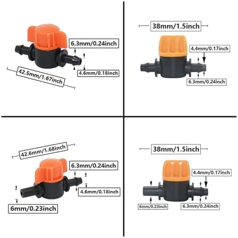 15-100pcs 1/4 Inch 4mm Barb Tap Hose Connector Valve 4/7mm Mini Garden Drip Irrigation System Pvc Fittings(C - 100pcs) - Image 3