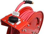 MILTON Industrial Hose Reel 2790-50D, Auto Retractable, Chemical Resistant, Prevent Cracking, Flexible in Extreme Conditions,1/2” Hose ID, 50 Foot Rubber Hose, 300 PSI Max Pressure,1/2" Male NPT, Red - Image 3