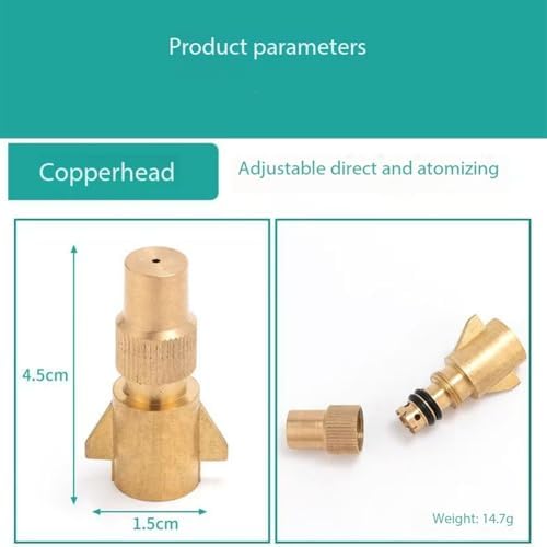 Adjustable Garden Hose Nozzle Sprayer, Elbow and Straight for Easy Watering Brass Aircraft Nozzle 5pc - Image 3