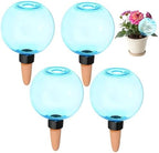 M METERXITY 4-Pack Plant Self Watering Globes, 6.9 oz Plastic Bubble Water Bulbs Top Fill for Indoor/Outdoor Plants, Self Watering Spikes Slow Release Terracotta [Blue] by MMETERXITY