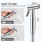 Arofa Handheld Bidet Sprayer, Bidet Attachment for Toilet, Chrome - Image 4