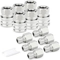 TAISHER 6PCS 304 Stainless Steel 1/4" Female NPT High Pressure Washer Quick Connect Coupler for Pressure Washing Gun Hose Accessories by TAISHER