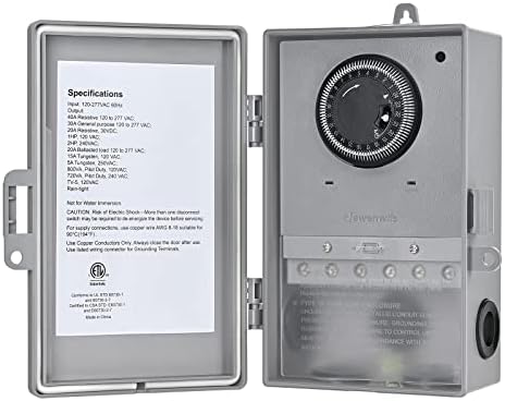 DEWENWILS Pool Pump Timer, Mechanical Timer Box Outdoor - 2HP 40A 120V-277V by DEWENWILS