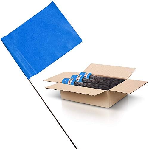 Blue Marking Flags 1000 Pack - 4x5x15 Inch Blue Flags for Yard - Markers For Lawn, Irrigation, Landscaping, Survey & Sprinkler Head Marking by ACESupply