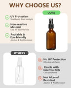 KEYWING 36 Pack 2oz Mini Amber Glass Spray Bottles for Essential Oils - Image 4