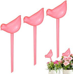 M METERXITY 3-Pack Plant Watering Globes, 9.8 Inch Plastic Bird Shape Self Watering Planter Insert for Indoor/Outdoor Pots, Self Water Devices Decorative Garden Stake [Pink] by MMETERXITY