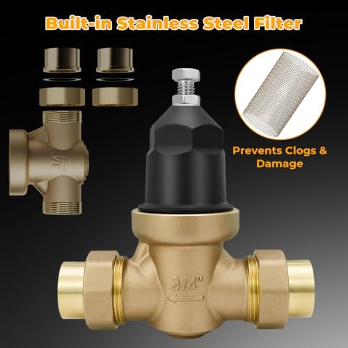 3/4‘’ NR3XL Water Pressure Reducing Valve With Double Union FNPT Connection - Image 5