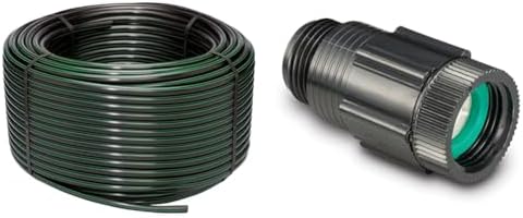 Rain Bird 500' Drip Irrigation Tubing and 25 PSI Drip System Pressure Regulator Bundle by Unknown