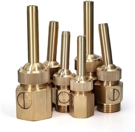 1 piece 1/2 3/4 1 Adjustable Brass Fountain Nozzle Built-in Valve Water Jet Straight Sprinkler(1 Inch male) by Unknown