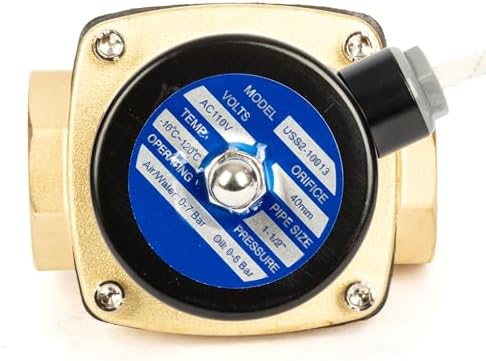 U.S. Solid Smart WiFi Brass Solenoid Valve, 1-1/2", 110V AC, Normally Closed, App Remote Control for Water Systems & Automation - Image 6