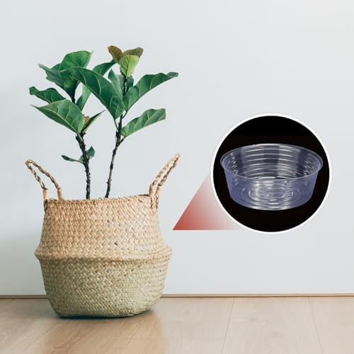 10IN Plant Pot Saucer [10PCS] - Round Deepened Flower Drip Tray Use for Indoor Outdoor Garden Potted Plants - [Clear] Plastic Plant Saucer - Image 2