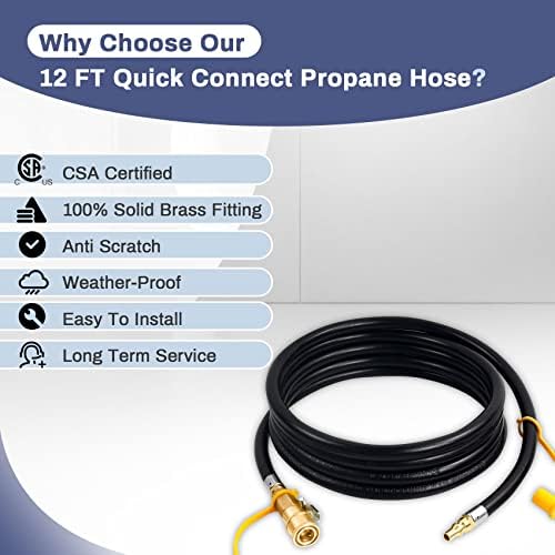 Upgraded 12FT RV Quick Connect Propane Hose for RV to Grill - Image 5