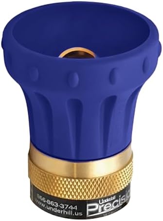 Underhill Precision Cloudburst Garden Water Hose Nozzle, Sprayer, 48 GPM 80 PSI, 3/4-Inch Thread Inlet, Heavy-Duty Brass and Rubber, HN4800 by Underhill