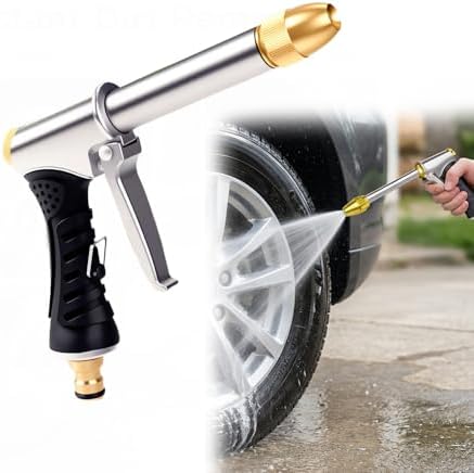 High Pressure Hose Nozzle Gun for Cars and Gardens with 3 Adjustable Spray Modes Heavy Duty Metal Construction for Easy and Convenient Cleaning for Home Users and Car Enthusiasts Thick Wand by Unknown
