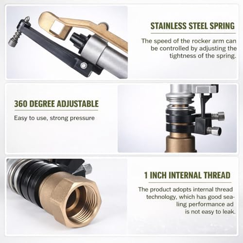 Maxcheck 1 Pcs 1" Agriculture Farm Irrigation Sprinkler, Spray Gun Heads - Image 4