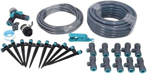 SIXRUN 32.8ft Drip Irrigation Kit Automatic Watering System with Adjustable Spray Heads and 3 Modes for Garden Lawn Greenhouse and Yard - Image 3