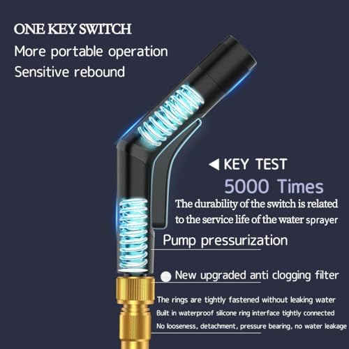 Car Wash Sprayer High-pressure Household Water 3 Times Telescopic Hose Spray Kit 180° Water Angle Changable for Yard Car Lawn Floor (30m) - Image 2