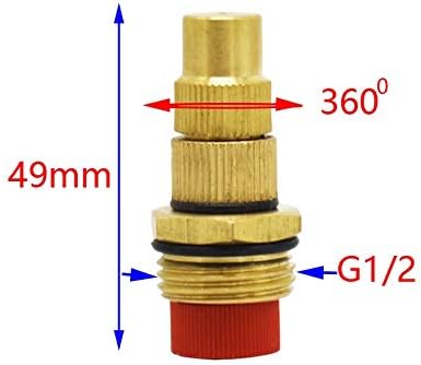 Garden Lawn Sprinkler Irrigation System Brass Misting Nozzle 1/2 Male Adjustable Hose Nozzles Water Spray to Greenhouse Strawberry Watering 12pcs - Image 2