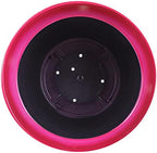 Garden Elements Indoor/Outdoor Glazed Brushed Happy Plastic Planter, Large, Bright Pink, 15" (Pack of 2) - Image 3