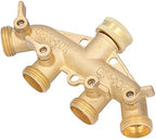 4 Way Brass Garden Hose Splitter, G3/4 Heavy Duty 4 Outlet Faucet Adapter with Individual Ball Valves, Irrigation Manifold Connector for Yard Watering - Image 5
