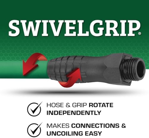 Flexzilla Colors SwivelGrip Garden Hose 5/8 in. x 50 ft., Lightweight All-Weather Water Hose, Durable and Flexible, Leak-Free Connections, Forest Green - Image 3