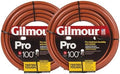 Generic Commercial Water Hose, Heavy Duty Red Rubber, Double Reinforced with Brass Couplings, 3/4 Inch x 100 Feet, Garden Beds and Lawns, 2-Pack by FactoryHardwareStore