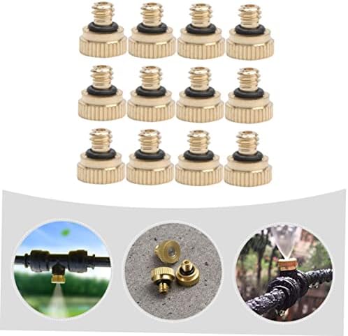 Sosoport 60pcs Low Pressure Brass Misting Nozzle for Outdoor Cooling System Easy to Install Atomizing Sprayer for Gardens Patios and Lawns - Image 3