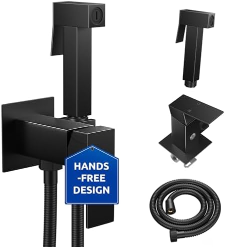 Arofa Built-in Hot and Cold Bidet Sprayer, Hands-Free Control, Matte Black by AROFA