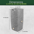 Good Ideas Impressions Riverwalk Rain Water Collection Barrel, 2 Pack - Image 3
