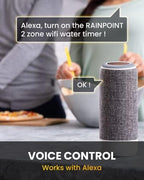 RAINPOINT WiFi Hose Timer, Smart Water Timer for Garden, Drip Irrigation Controller System with Wi-Fi Hub Automatic Manual Watering, Alexa APP Voice Control - Image 4