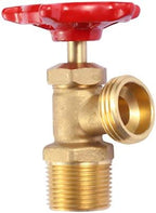 Litorange 1 PCS Brass 90 Degree Elbow Stop Valve Hose Bibb Boiler Drain NPT 1/2" Male Thread to Male GHT 3/4" Inch Male Threaded Garden Connector Adapter Water Shut-Off Valve Faucet (Pack of 2) - Image 4