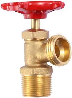 Litorange 1 PCS Brass 90 Degree Elbow Stop Valve Hose Bibb Boiler Drain NPT 1/2" Male Thread to Male GHT 3/4" Inch Male Threaded Garden Connector Adapter Water Shut-Off Valve Faucet (Pack of 2) - Image 4