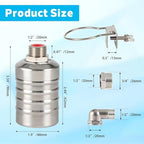 3 Pack Water Float Valve For Water Tank,1/2" to 3/4'' Fully Automatic Water Level Control Float Valve, 304 Stainless Steel Water Trough Float Valve For Water Tank Pool Livestock Troughs Distille - Image 2