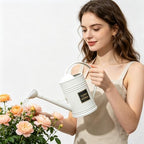 Long Spout Watering Can, 1.8L Metal Sprinkler Head for Indoor Outdoor - Image 4