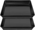 LWALRS Square Plant Saucer 18 Inch 2 Pack, Plastic Plant Saucer, Garden Large Deep Plant Trays for Pots, Heavy Duty Plant Pot Saucers, Planters for Indoors and Outdoors Plants Black. by LWALRS