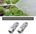 High Pressure Nozzle Brass Water Pipe Nozzle for Garden Hoses | Adjustable Features | Fits Standard Hoses, Garden Sprayers, Nozzles Directly Spray Silver 5pc - Image 6