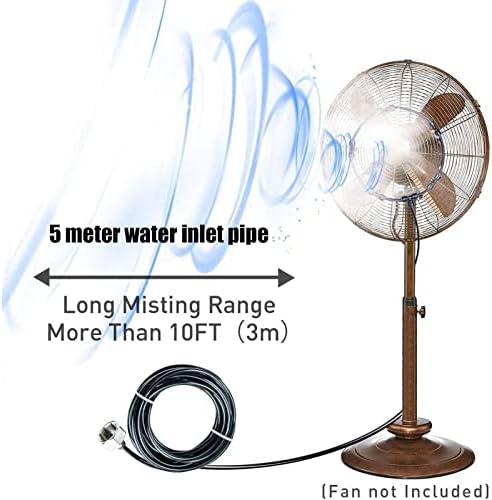 DIY Outdoor Misting Systems Nebulizer Garden Sprayer Misting Cooling System with 16.5ft Misting Line for Patio Terrace Greenhouse(Black,5m) - Image 5
