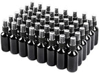 NOOEEISS Black Glass Small Spray Bottle 2 oz 48 Packs,Fine Mist Sprayer Small Clear Bottles,Refillable Containers mini spray bottles for Cleaning Solutions and Skin Care (Black 48pcs) by QUALITYGLASSBOTTLECREATOR