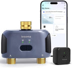 2 Zones WiFi Water Timer Brass Inlet and Outlet, Sprinkler Timer for Garden Hose, APP Remote Control WiFi Hose Timers with Gateway, Voice Control with Alexa, Rain Delay and Manual Mode for Watering by Insoma