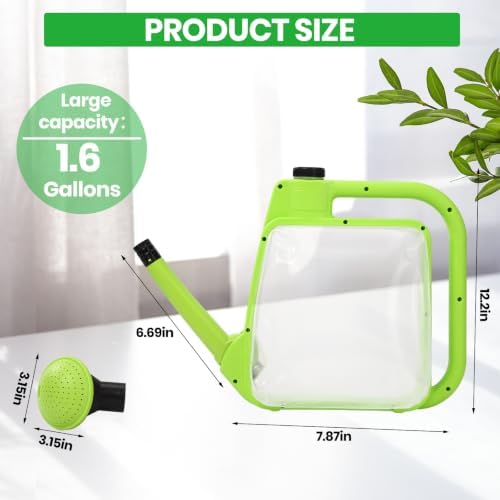 1.59 Gal Green Clear Plastic Foldable Watering Can - Image 2