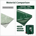 200 Gal Collapsible Rain Barrel with Spigot, Filter and Overflow Kit, Green - Image 3