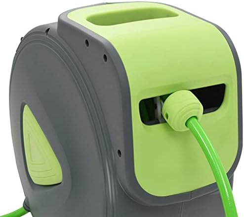 Automatic Retractable Water Hose Reel 105ft, Wall Mounted Garden Hose Reel with 180 Degree Swivel Bracket, 1/2 Inch PVC Hose, Spray Nozzle and Connector Set - Image 4